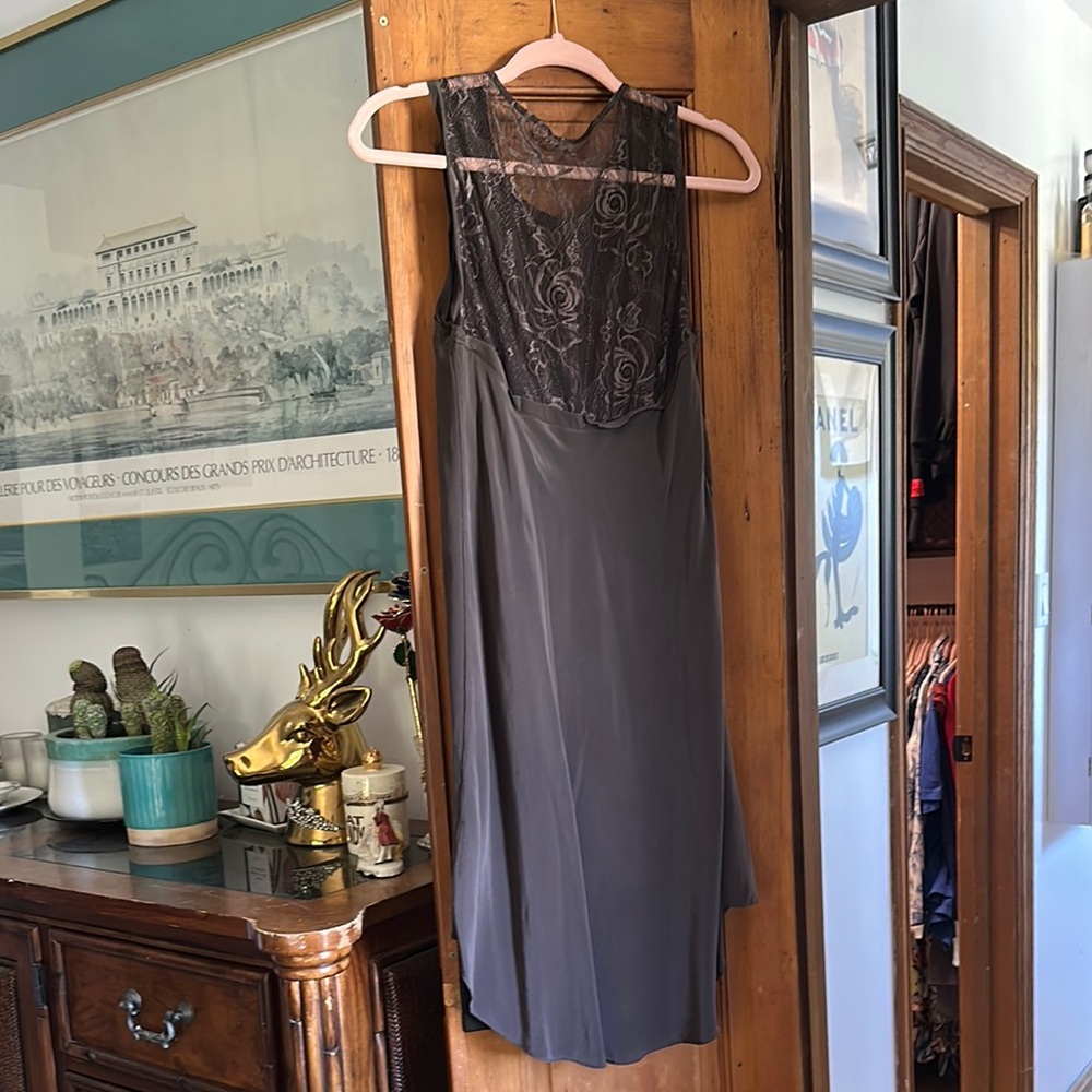 Haute Hippie Gray Lace Chemise